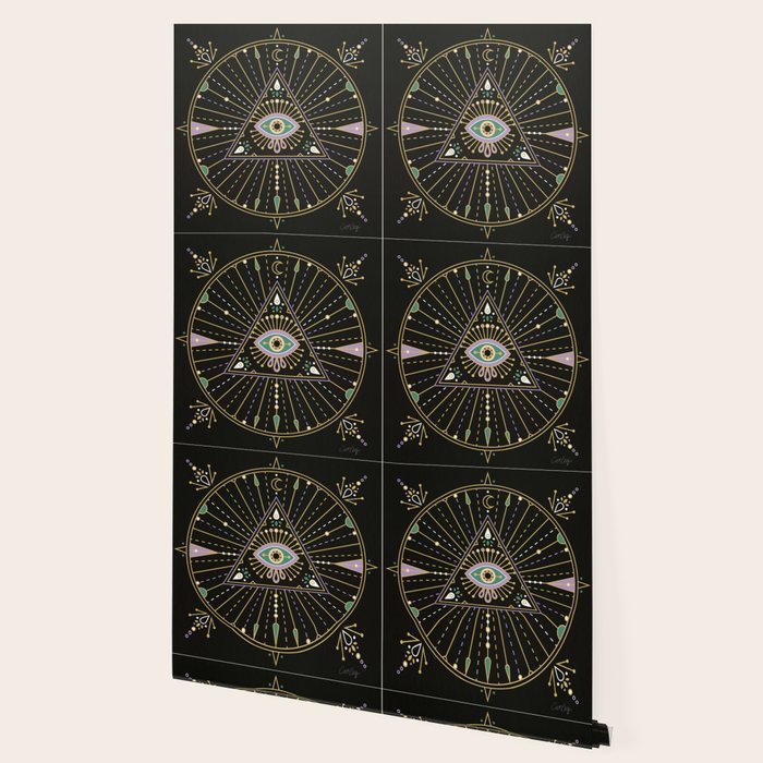 Evil Eye Mandala - Black Wallpaper Gallery Image 2