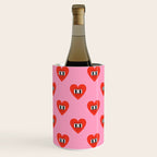 Funny retro love heart cartoon pattern Wine Chiller Gallery Image 1