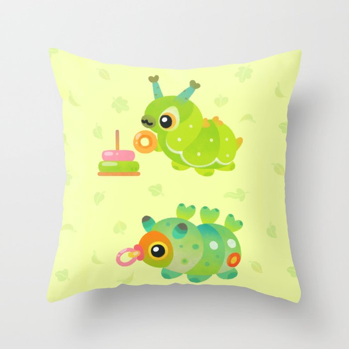 Baby Caterpillar Throw Pillow Gallery Image 6