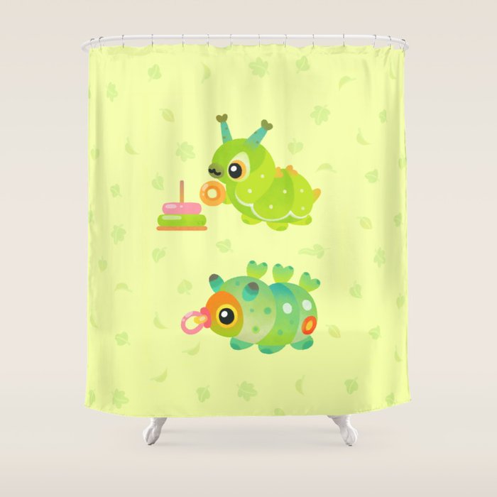 Baby Caterpillar Shower Curtain Gallery Image 1