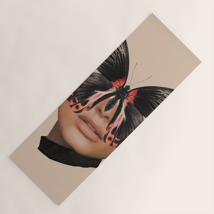 BLACK BUTTERFLY 3 Yoga Mat Gallery Image 1