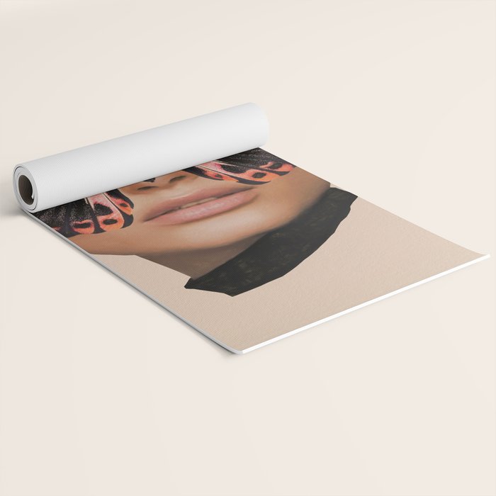 BLACK BUTTERFLY 3 Yoga Mat Gallery Image 2