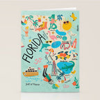 Florida State Beach Map Stationery Card Gallery Image 2