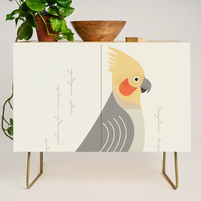Cockatiel, Bird of Australia Credenza Gallery Image 1