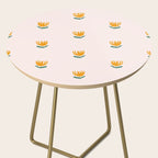 Abstract Yellow Tulip - Pink Background Side Table Gallery Image 2