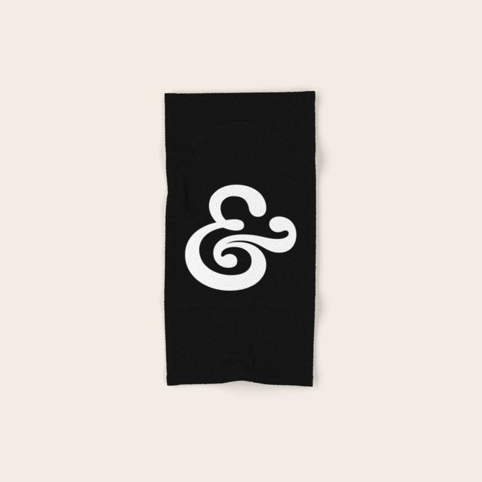 The Ampersand: B&W Edition Bath Towel Gallery Image 1