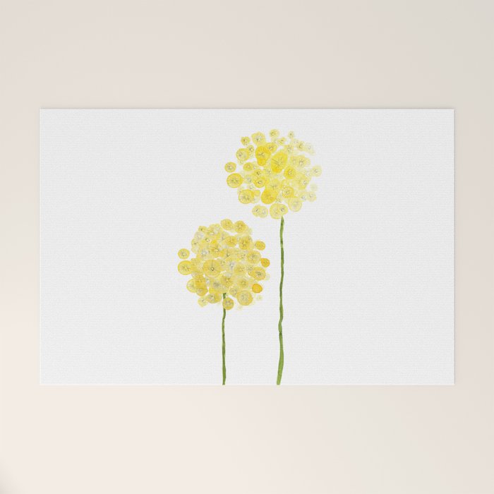 two abstract dandelions watercolor Welcome Mat Gallery Image 1