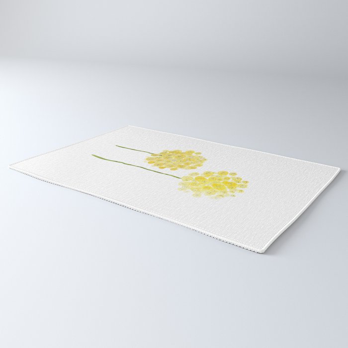 two abstract dandelions watercolor Rug Gallery Image 3