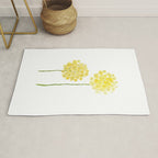 two abstract dandelions watercolor Rug Gallery Image 1