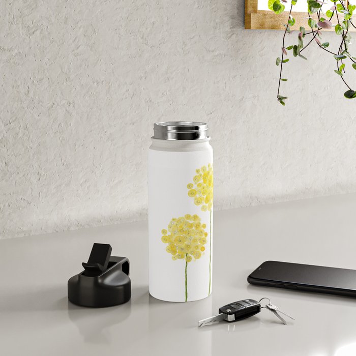 two abstract dandelions watercolor Water Bottle Gallery Image 4