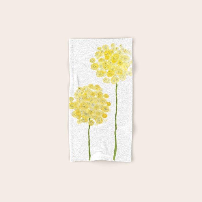 two abstract dandelions watercolor Bath Towel Gallery Image 1