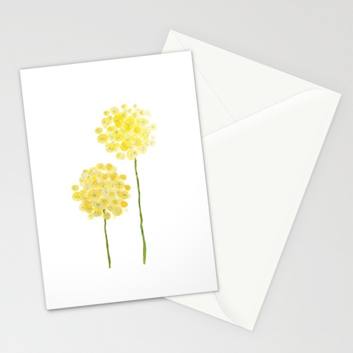 two abstract dandelions watercolor Stationery Card Gallery Image 2