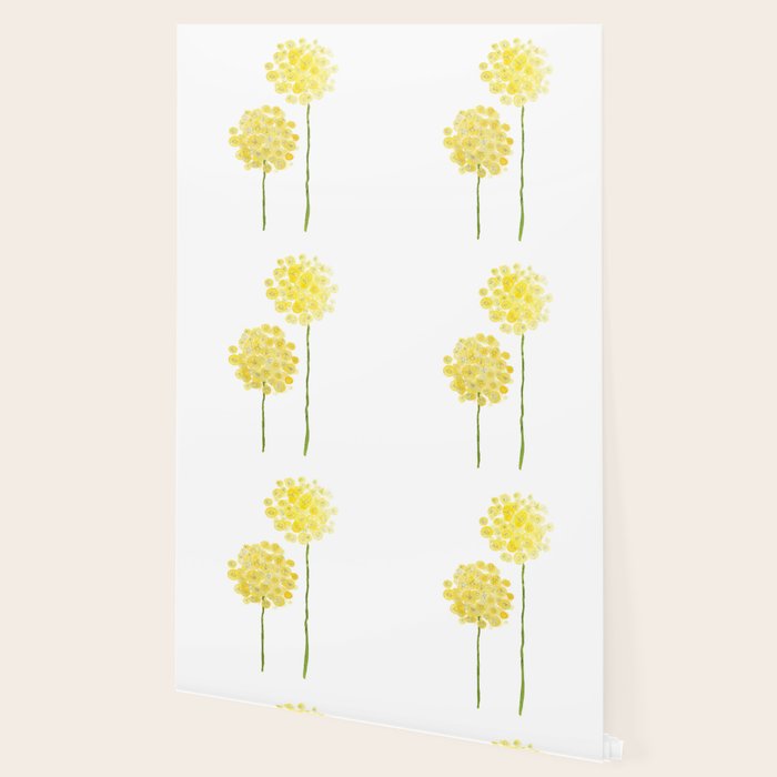 two abstract dandelions watercolor Wallpaper Gallery Image 2