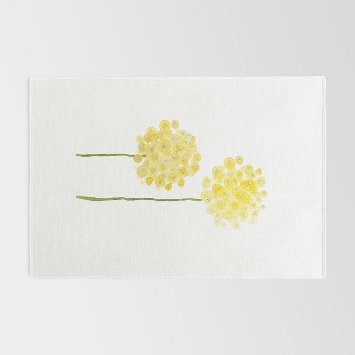 two abstract dandelions watercolor Rug Gallery Image 2