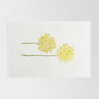 two abstract dandelions watercolor Rug Gallery Image 2