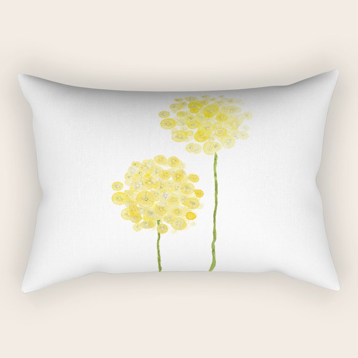 two abstract dandelions watercolor Rectangular Pillow Gallery Image 2