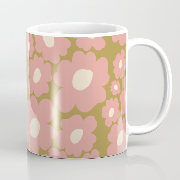 70âs Retro Floral  Coffee Mug Gallery Image 1