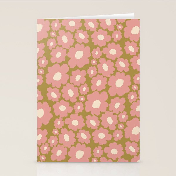 70âs Retro Floral  Stationery Card Gallery Image 2