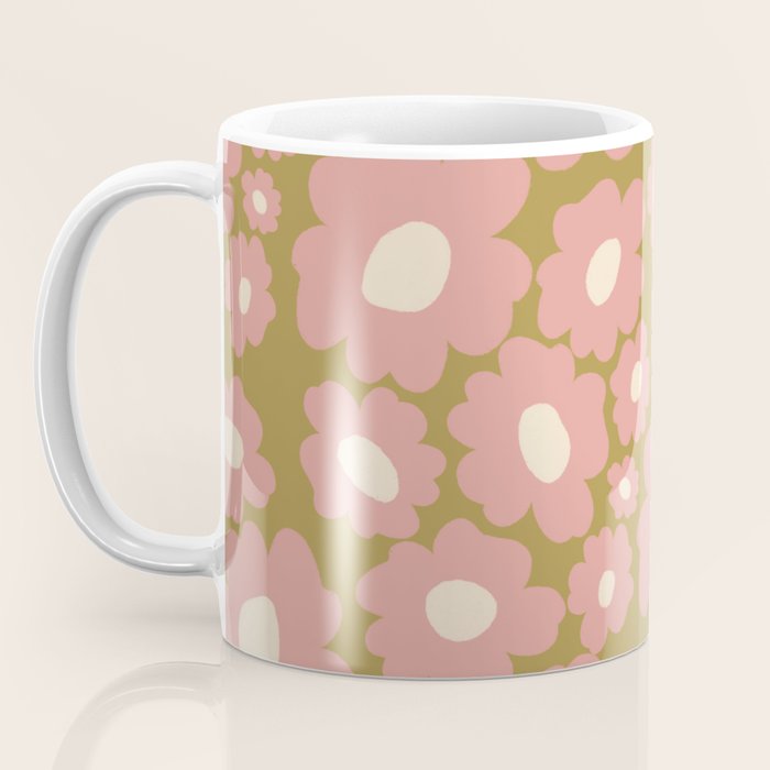 70âs Retro Floral  Coffee Mug Gallery Image 3
