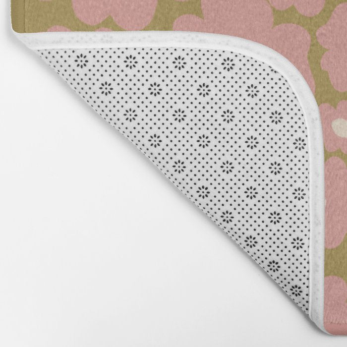 70âs Retro Floral  Bath Mat Gallery Image 2