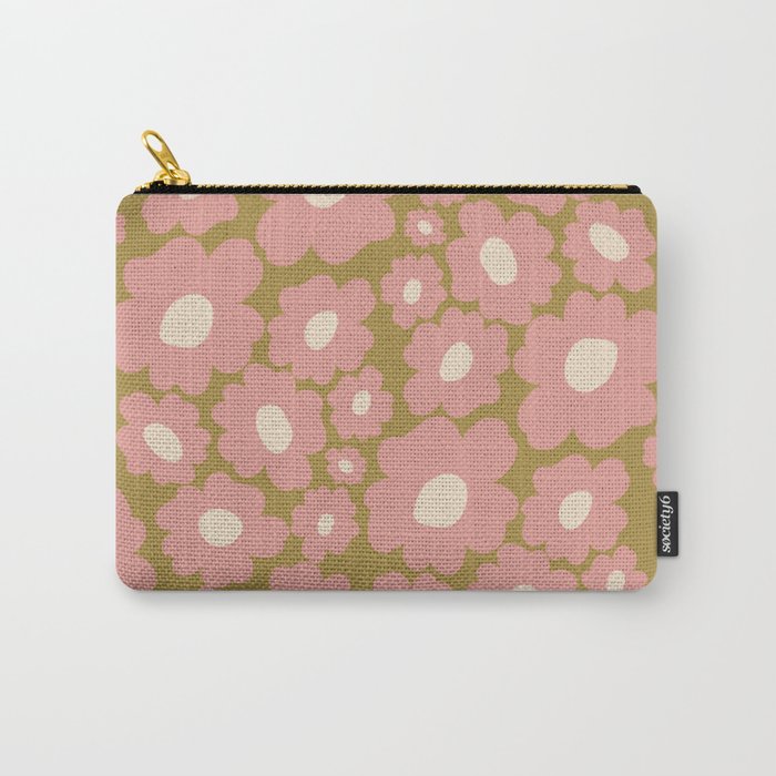70âs Retro Floral  Carry All Pouch Gallery Image 1