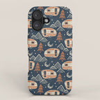 Little Camper - midnight and copper  iPhone Case Gallery Image 1