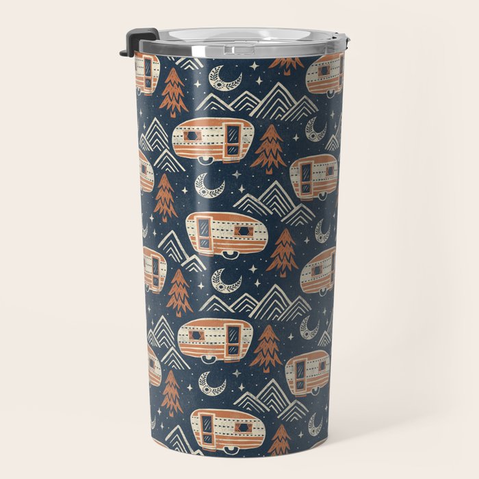 Little Camper - midnight and copper  Travel Mug Gallery Image 3
