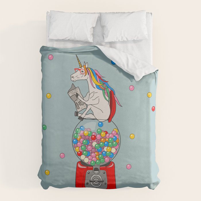 Unicorn Gumball Poop Duvet Cover Gallery Image 1