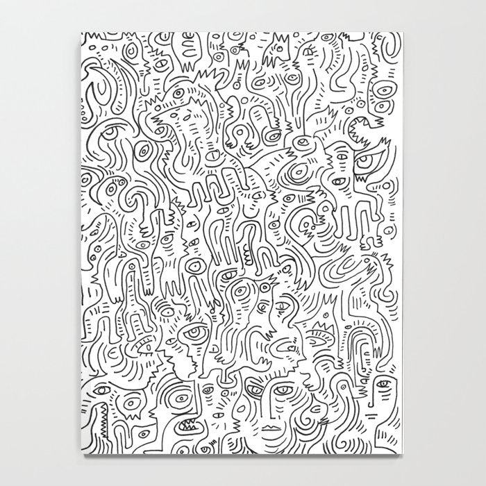 Graffiti Black and White Pattern Doodle Hand Designed Scan Notebook Gallery Image 4