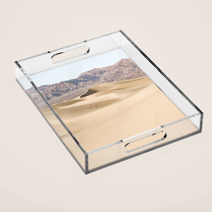 Sand Dunes Of Death Valley National Park Photo | California Landscape Art Print | USA Travel Photography Acrylic Tray Gallery Image 1