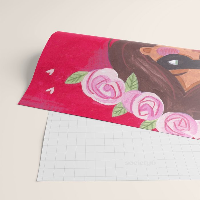 Portrait woman you stole my heart Wrapping Paper Gallery Image 2