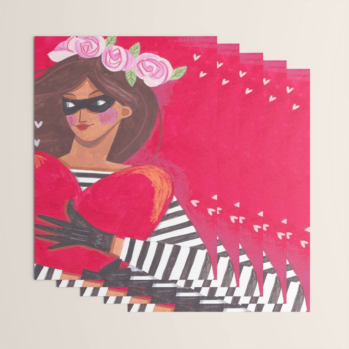 Portrait woman you stole my heart Wrapping Paper Gallery Image 3