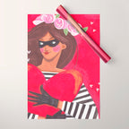 Portrait woman you stole my heart Wrapping Paper Gallery Image 1
