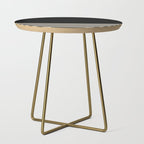 Thin Cuff Stripes Minimalist Pattern in Black and Almond Cream Side Table Gallery Image 1