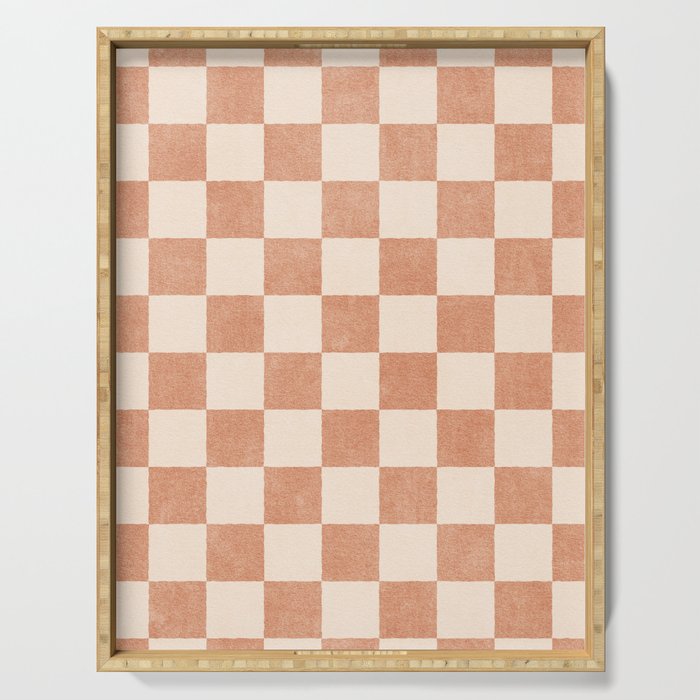 CHECKER - 001 - Nougat Serving Tray Gallery Image 1