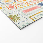 Vintage tropical summer patchwork art pattern Welcome Mat Gallery Image 2