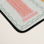 Vintage tropical summer patchwork art pattern Desk Mat Gallery Image 4
