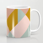 Retro Geometric Triangles in Earthy Pastels Coffee Mug Gallery Image 1