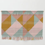 Retro Geometric Triangles in Earthy Pastels Wall Hanging Gallery Image 1