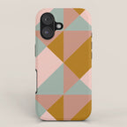 Retro Geometric Triangles in Earthy Pastels iPhone Case Gallery Image 1