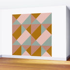 Retro Geometric Triangles in Earthy Pastels Wall Mural Gallery Image 2