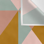 Retro Geometric Triangles in Earthy Pastels Wall Tapestry Gallery Image 3