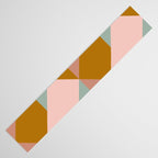 Retro Geometric Triangles in Earthy Pastels Table Runner Gallery Image 3