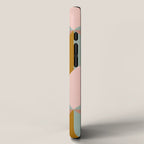 Retro Geometric Triangles in Earthy Pastels iPhone Case Gallery Image 2
