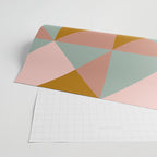 Retro Geometric Triangles in Earthy Pastels Wrapping Paper Gallery Image 2