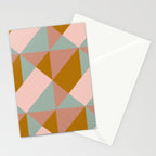 Retro Geometric Triangles in Earthy Pastels Stationery Card Gallery Image 2