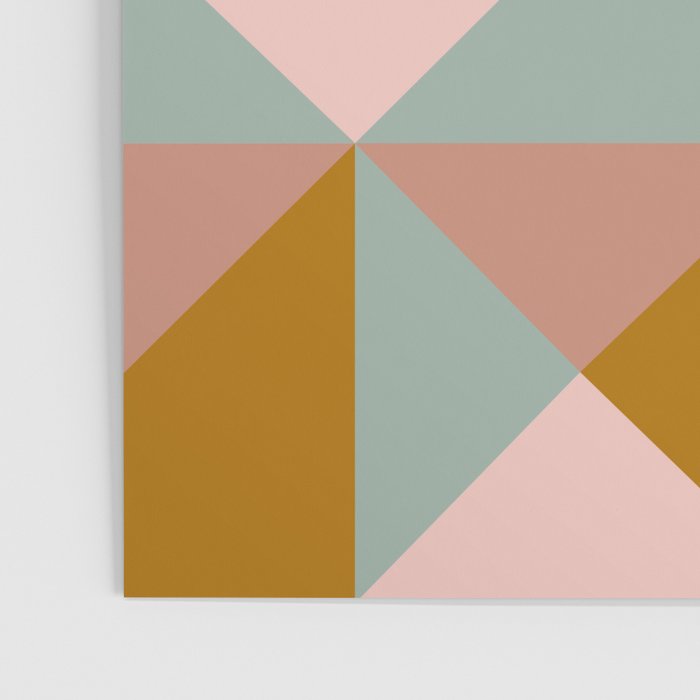 Retro Geometric Triangles in Earthy Pastels Poster Gallery Image 3