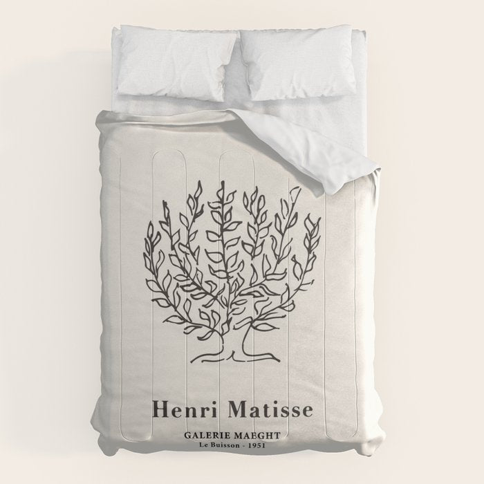 Henri Matisse 'Tree of Life' Abstract Line Art Comforter Gallery Image 1