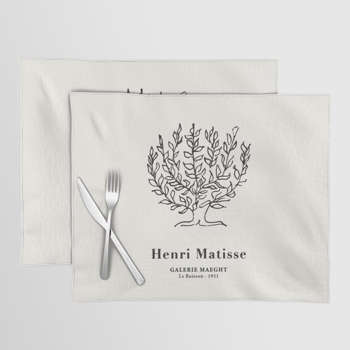 Henri Matisse 'Tree of Life' Abstract Line Art Placemat Gallery Image 1