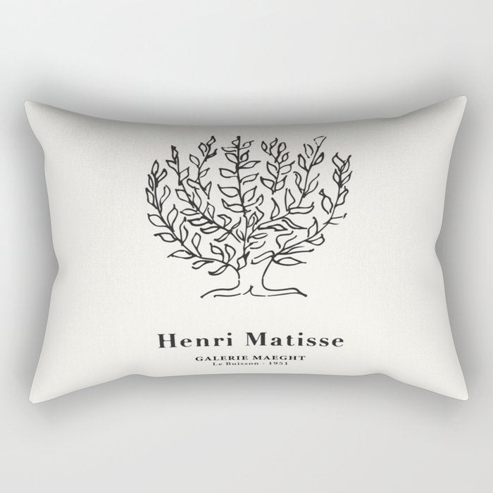 Henri Matisse 'Tree of Life' Abstract Line Art Rectangular Pillow Gallery Image 1